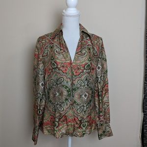 Ann Taylor Silk Paisley Top